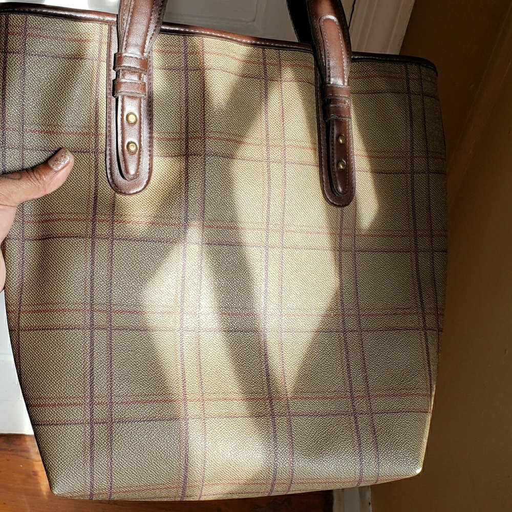 Plaid Liz tote vintage